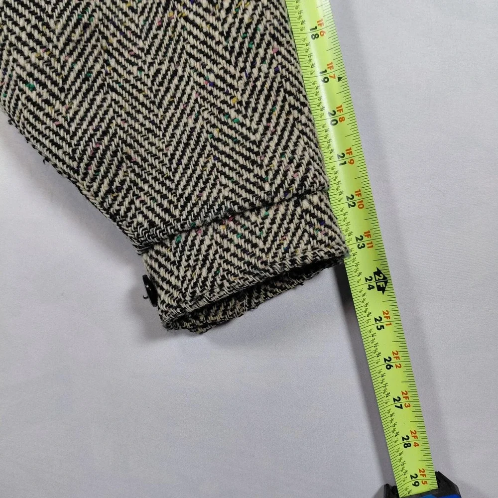 Vintage‎ Woolrich Wool Jacket Peacoat Rainbow Tweed Full Neck Button Grannycore